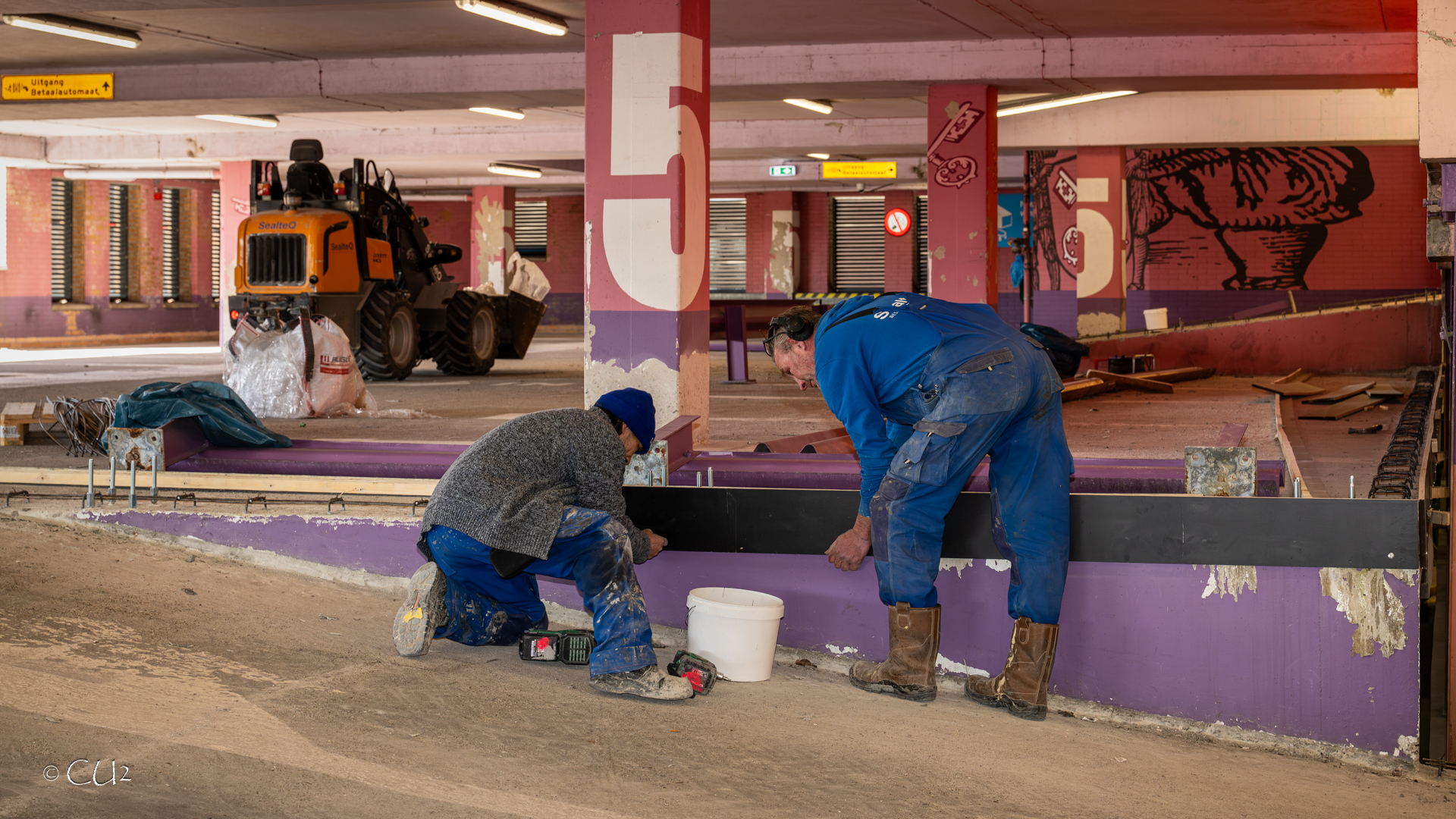 Sanierungsarbeiten im Parkhaus Haarlemmerstraat in Leiden