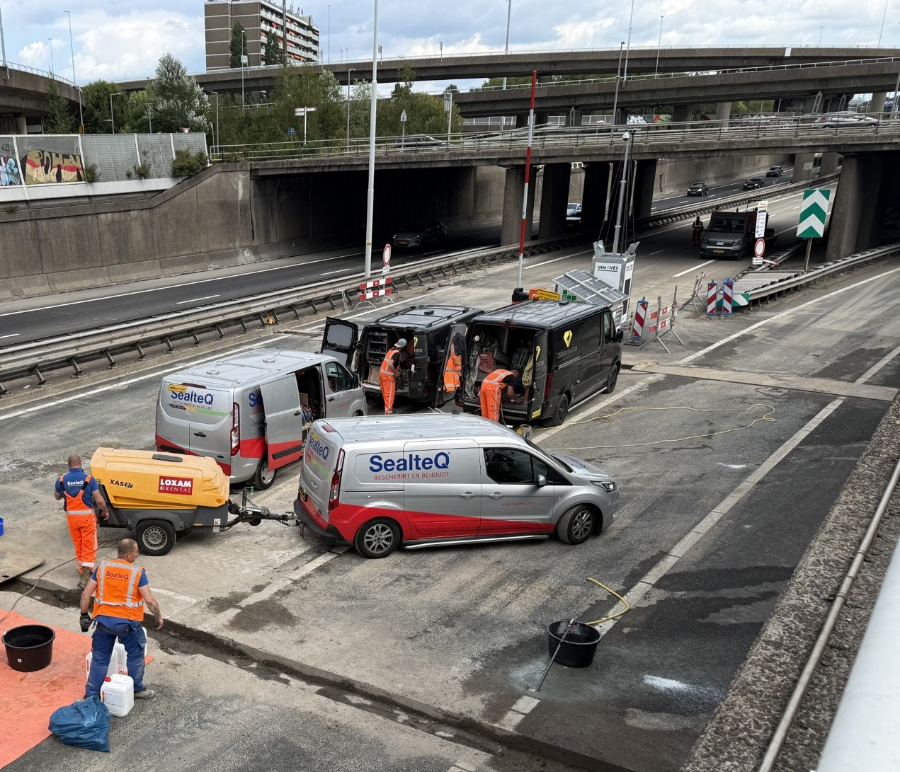 Herstel dilatatievoegen A20 Kleinpolderplein